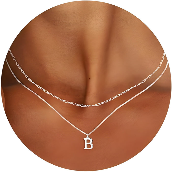Women Customized Letters Clavicle Necklace