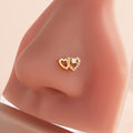 Women Heart Zircon Nose Puncture