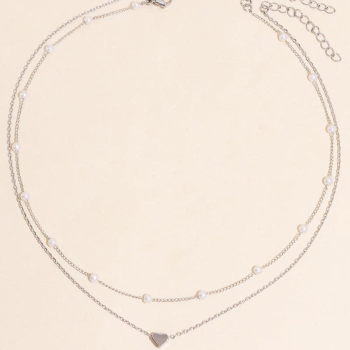 Women Retro Alloy Layered Clavicle Necklace