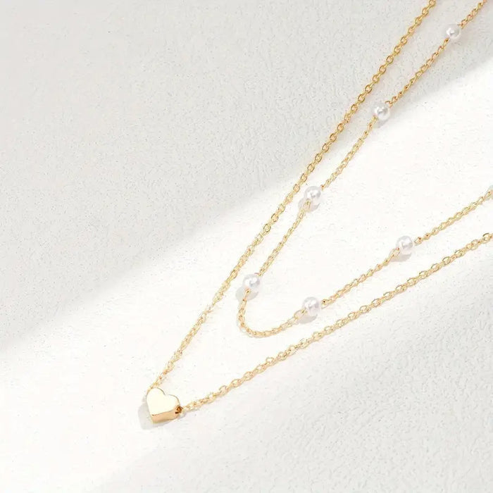 Women Retro Alloy Layered Clavicle Necklace