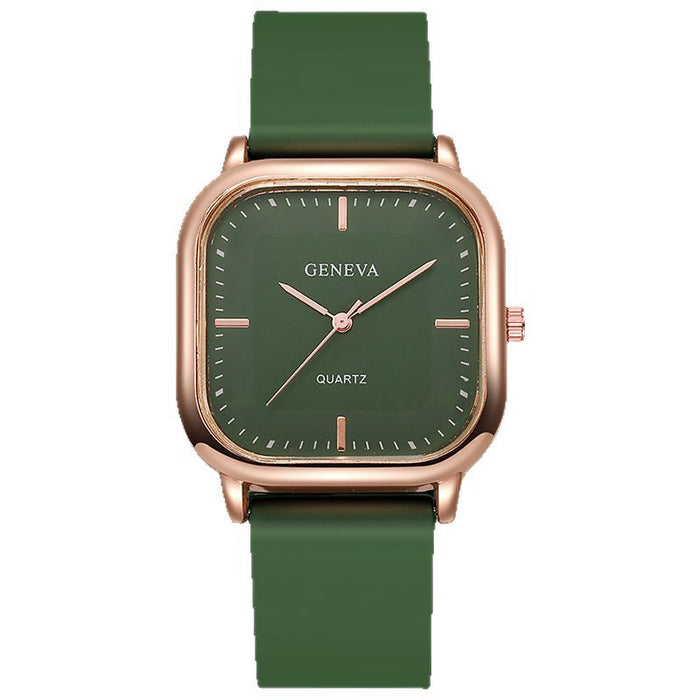 Women's Fashionable Dress Wearing Watch with Silicone Strap