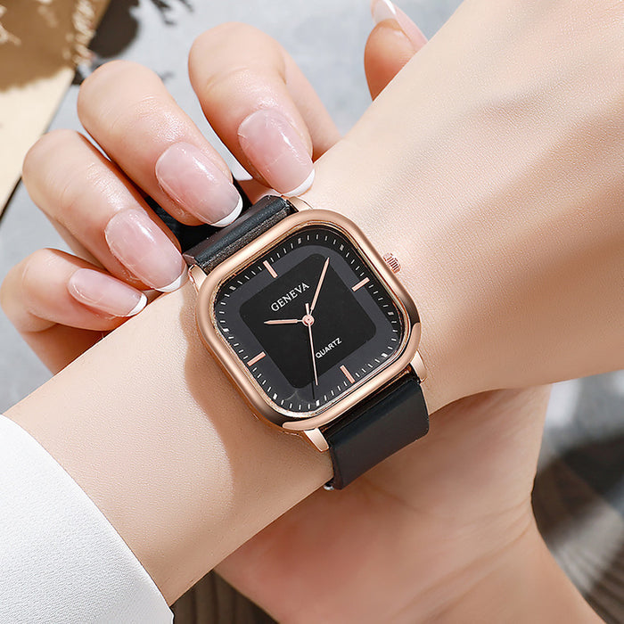 Women's Fashionable Dress Wearing Watch with Silicone Strap