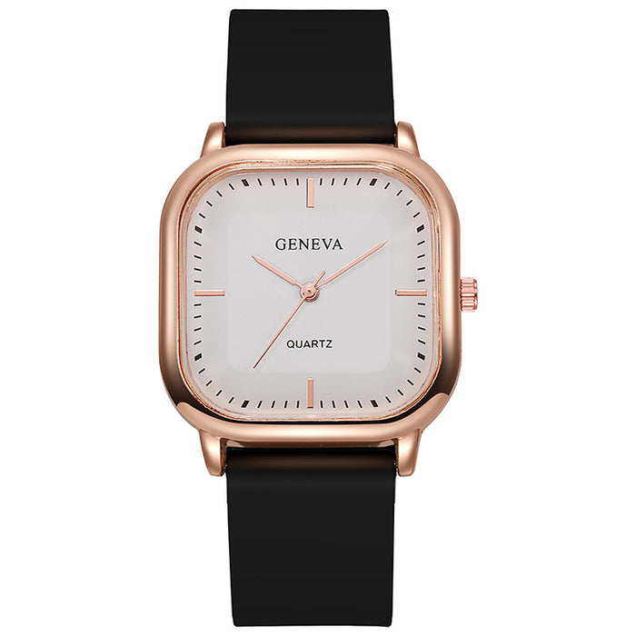 Women's Fashionable Dress Wearing Watch with Silicone Strap
