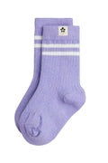 Purple wool rib socks