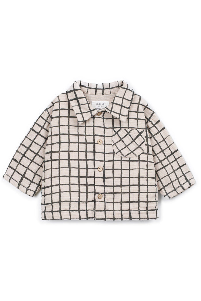 Plaid check overshirt for baby