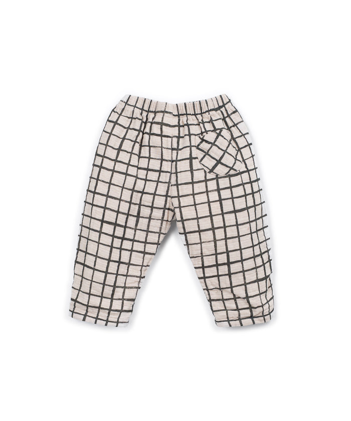 Plaid checked baby trousers